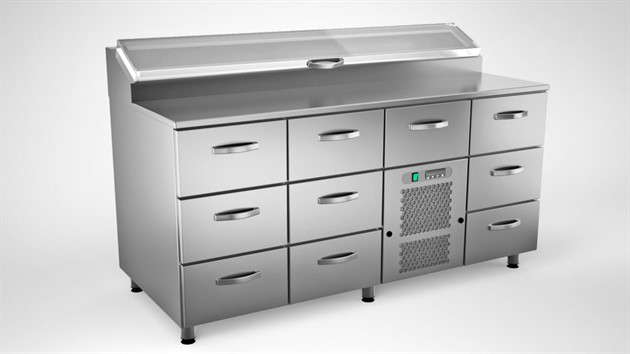 Kallskänkbänk 160cm 10 lådor