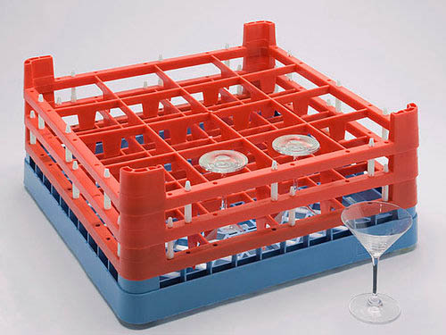 Diskkorg med fackindelad ram