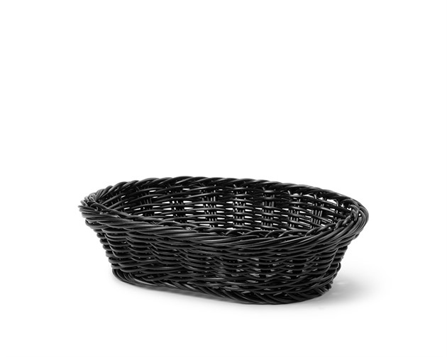 Brödkorg i pp plast, oval. Svart